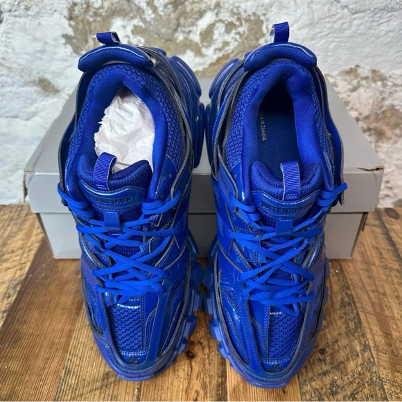 Balenciaga Men's Shiny Blue Sneakers - Picture 3 of 5